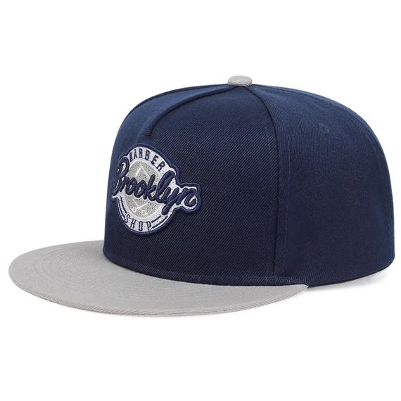 Кепка снепбек (Snapback)  Brooklyn Barber Shop Синій з сірим 56-61р (9023) | Зображення 1