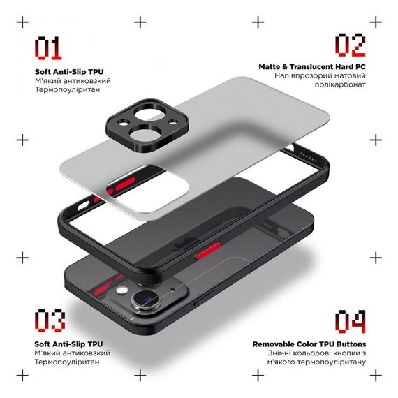 Чохол до мобільного телефона Armorstandart Frosted Matte Samsung M34 5G (M346) Black (ARM69710) | Зображення 1