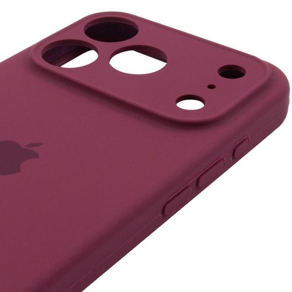 Чохол Silicone Case Full Camera Protective (AA) для Apple iPhone 17 Pro Max (6.9") Бордовий / Plum | Зображення 3
