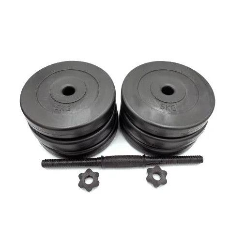 Гантель наборная композитная в пластиковой оболочке Rock pro 30,5 кг NE-PL-G-030 | Зображення 1