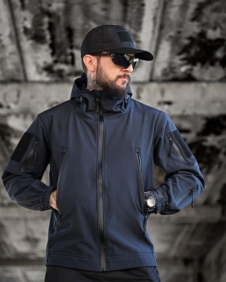 Тактическая куртка Soft Shel синий ВТ6474