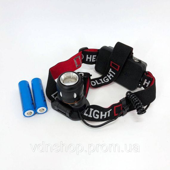 Налобний тактичний ліхтар, Налобний ліхтар з ремінцем на голову з фіксацією на голові CO-84 | Зображення 3