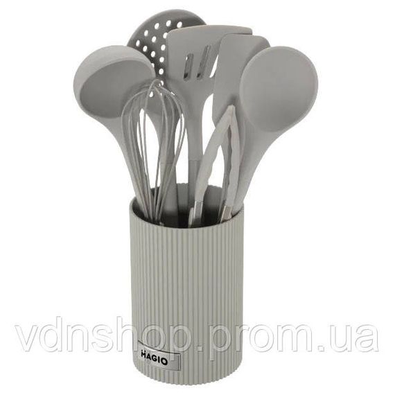 Силіконові кухонні прилади в комплекті з підставкою, Приналежності для кухаря, Кухарські приналежності CV-63