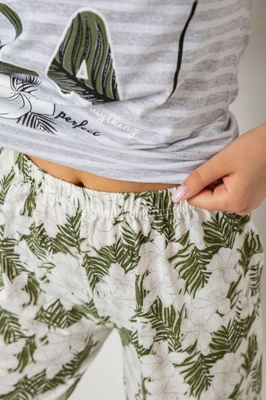 Пижама женская с принтом, цвет серый, 243R3757 | Зображення 4