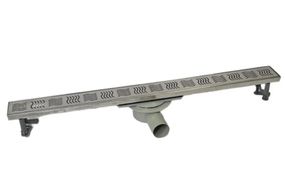 Душовий канал з горизонтальним фланцем Maxiflow Standart Line 60 см решітка 360° Хвиля 4013.00360K.060.1