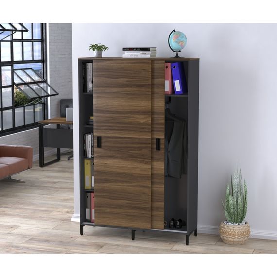 Шкаф офисный раздвижной Loft Design LS-1200-1900 антрациторех | Зображення 2