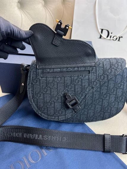 Месенджер чорний Dior Saddle Oblique Black c881 | Зображення 4