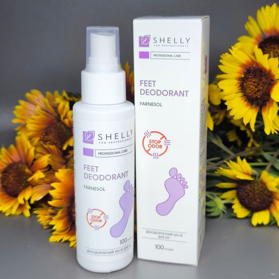 Дезодорирующее средство для ног пролонгированного действия с фарнезолом Shelly 100 мл