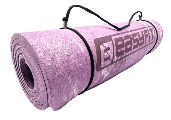 Коврик для йоги та фітнесу EasyFit PER Premium Mat 8 мм + Чехол фіолетовий (EF-1930s-1-V) | Зображення 1