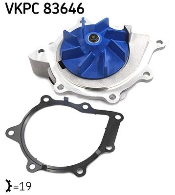 Водяной насос OPEL ZAFIRA, TOYOTA PROACE, SKF (VKPC83646) | Зображення 1