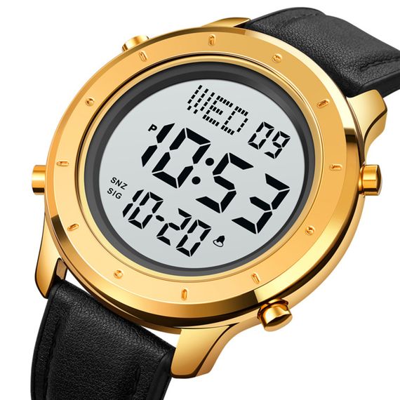 Чоловічий годинник Skmei 1864LGDWT Gold-White Leather | Зображення 1
