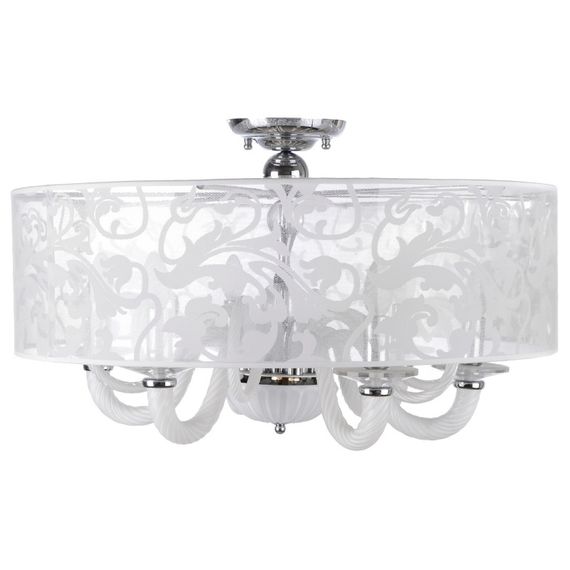 Люстра потолочная с абажуром торт E14 60W WH (BL-059S/6) | Зображення 2