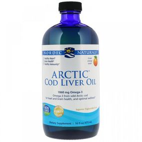 Жир із печінки тріски Nordic Naturals Arctic Cod Liver Oil 16 fl oz 473 ml Orange Flavor