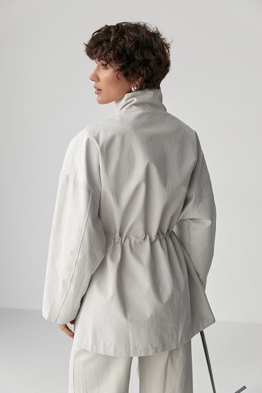 Жіноча вітровка-парка  на блискавці - світло-сірий цвет, M (є розміри) | Зображення 1