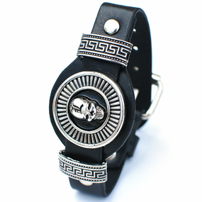 Кожаный браслет SV Note  в стиле Наруто - Naruto bracelet Черный (sv2600-10)