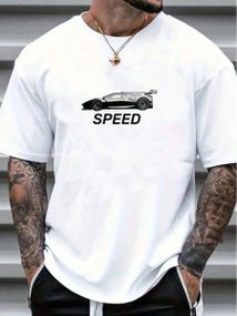 Футболка мужская с принтом повседневная M Белая