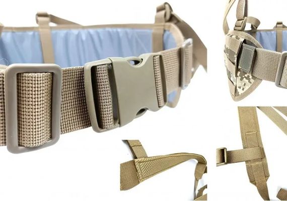 Тактичний пояс розвантажувальний РПС з кріпленнім MOLLE та плечовими лямками Піксель без підсумків | Зображення 3