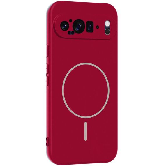 Чехол Silicone Cover Lakshmi Full Camera (AA) with MagFit для Google Pixel 9 Pro XL Красный / Rose Red