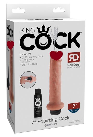 Фаллоимитатор с эффектом эякуляции King Cock sexstyle