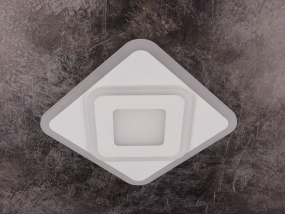 Сучасний квадратний світильник стельовий LED для кімнати кухні ванної 25127 Білий 4х30х30 см. | Зображення 3