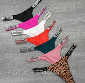 Женские стринги Victoria's Secret со стразами, женские стринги Виктория Сикрет со стразами, стринги женские L,