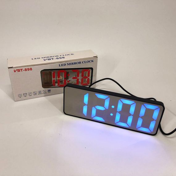 Электронные настольные LED часы от USB VST-898-5 с будильником и термометром, настольные часы light | Зображення 5