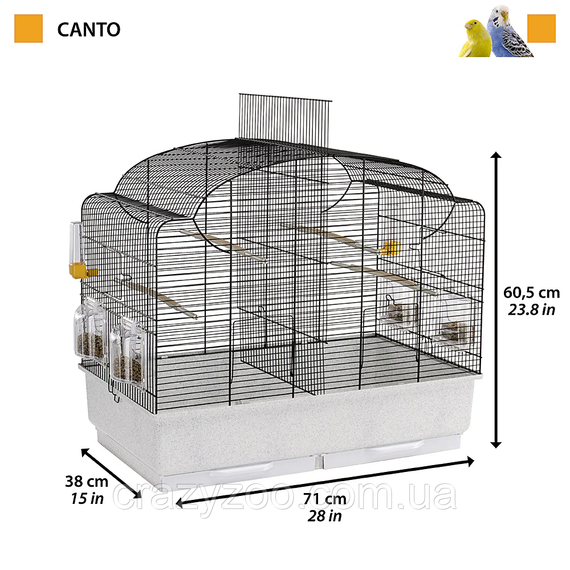 Клітка для канарок та маленьких птахів Ferplast Cage Canto біла 71x38x60.5см 52501217 | Зображення 1