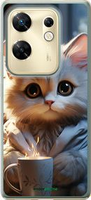 Чохол на Infinix Zero 30 4G Білий кіт "5646u-3413-2448"
