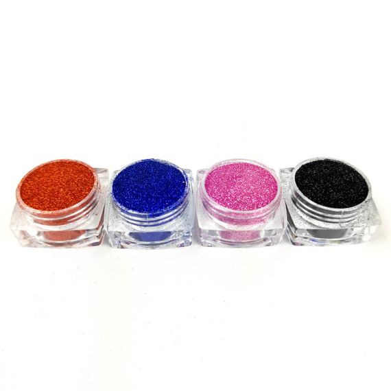 Набір гліттера для біо-тату «Базовий №1» glitter-set-4x-1, 4 кольори | Зображення 1