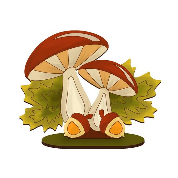 Фигурка для раскрашивания и декорирования "Два грибочка" FDZ-544 | Зображення 1