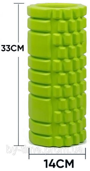 Масажний ролик EasyFit Grid Roller 33 см v.1.1 Салатовий
