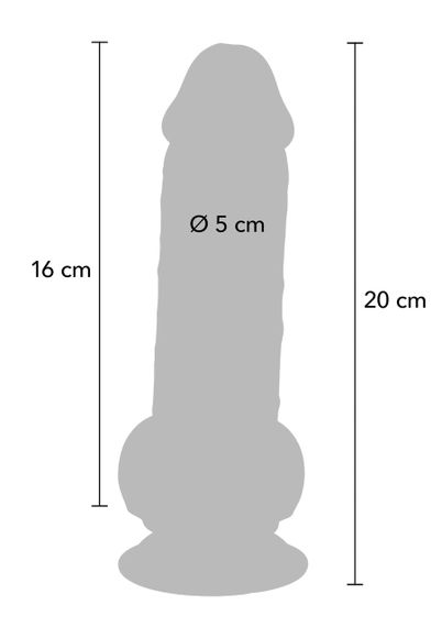 Фаллоимитатор с мошонкой Deluxe Dual Density Thick Dildo TPE 20 cm sexstyle | Зображення 8