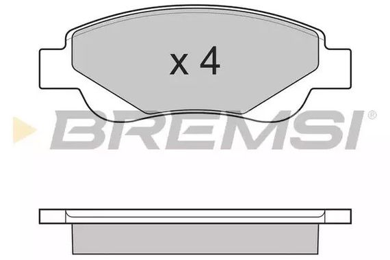 Колодки передні гальмівні Peugeot 107/Citroen C1 05- (Bosch), Bremsi (BP3225) | Зображення 2
