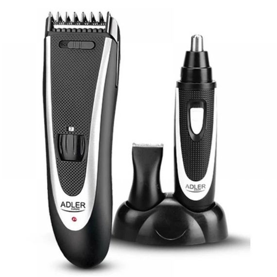 Машинка для стрижки Adler AD 2822 чоловічий тример з насадками для голови носа вух та тіла | Зображення 1