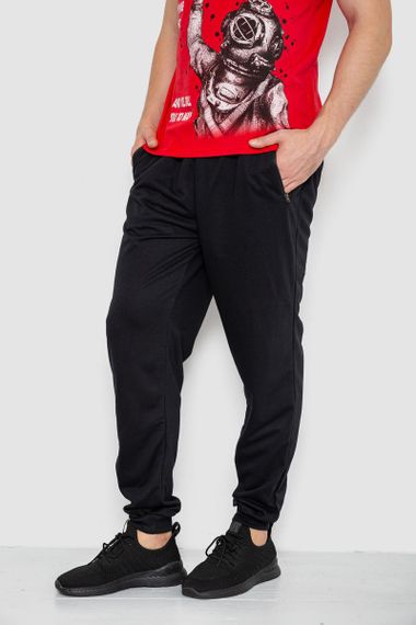 Спорт чоловічі штани, колір чорний, 244R41236 | Зображення 2