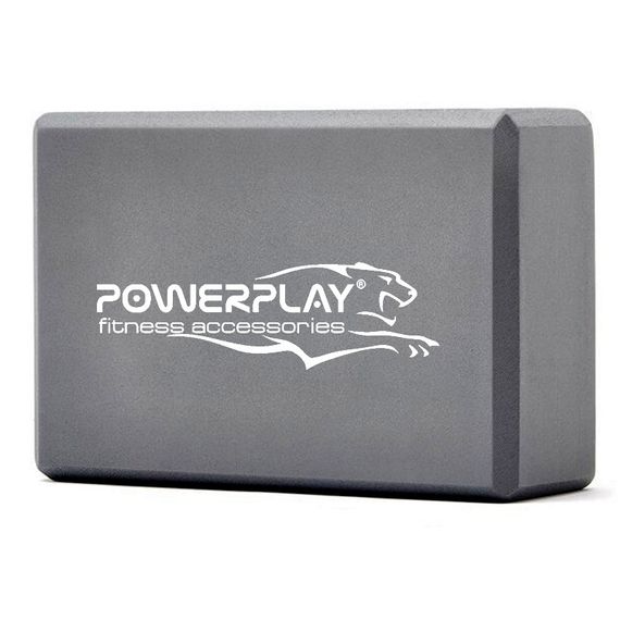 Блоки для йоги 2 шт. PowerPlay 4006 Yoga Brick EVA Сірі (пара) | Зображення 1