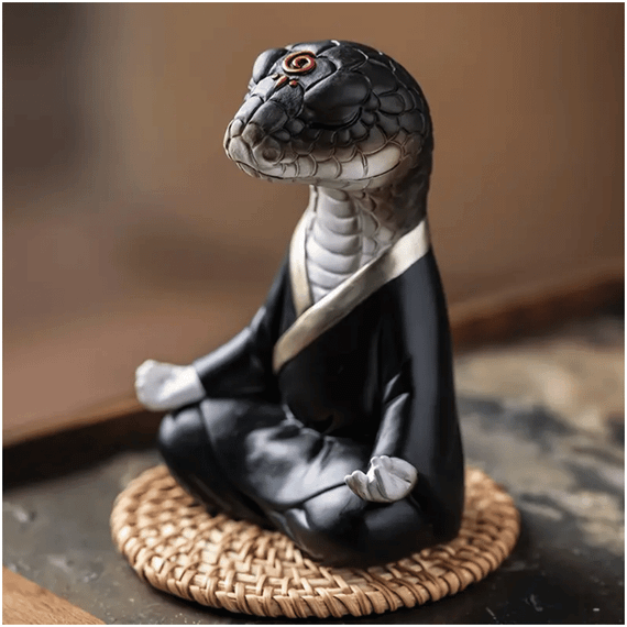 Статуетка Медитуючий змій у чорно-золотистому кольорі RED DOT 2249201537047 | Зображення 1