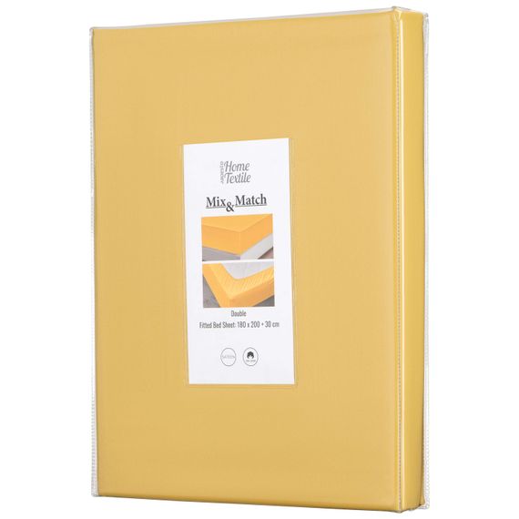 Простирадло ARDESTO на резинці Mix&amp;Match, 180x200+30см, 100% бавовна, сатин, сонячний (ART1820FSS) | Зображення 1