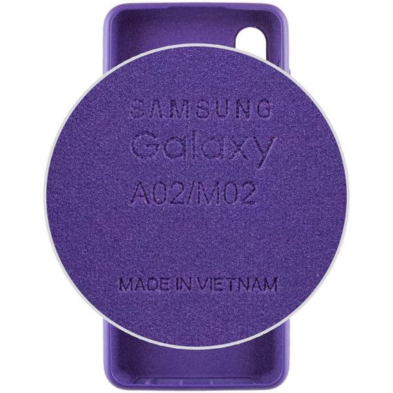 Чехол Silicone Cover Full Protective (AA) для Samsung Galaxy A02 Фиолетовый / Purple | Зображення 2