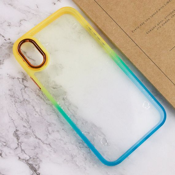 Чохол TPU+PC Fresh sip series для Apple iPhone XS Max (6.5") TPU+PC, Бирюзовый / Оранжевый | Зображення 2