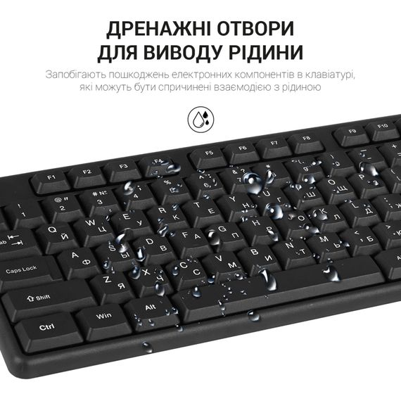 Клавіатура OfficePro SK166 USB Black (SK166) | Зображення 8