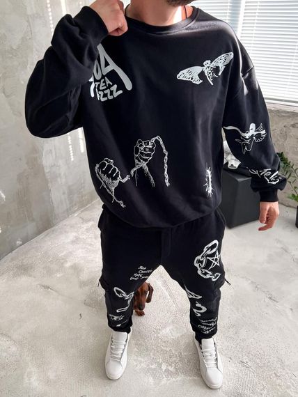 костюм світшот штани ДТФ | Зображення 2