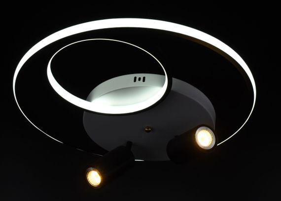 Люстра світлодіодна стельова LED світильник для квартири на стелю лед 26536 Чорний 15х50х50 см. | Зображення 5