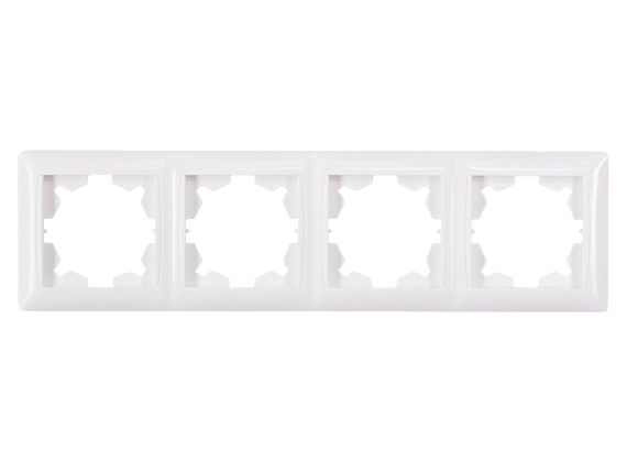 Рамка 4-х местная горизонтальная (белая) LATINA Ny95000057