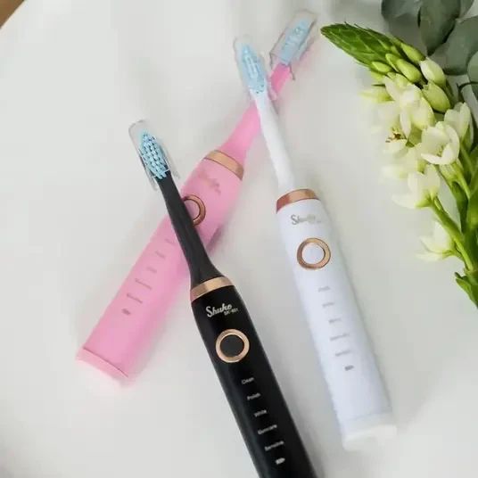 Електрична зубна щітка Shuke SK-601 акумуляторна ультразвукова щітка для зубів 3 насадки