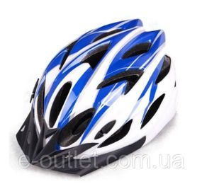 Вело шлем бело-синий TK-006 Feel Fit
