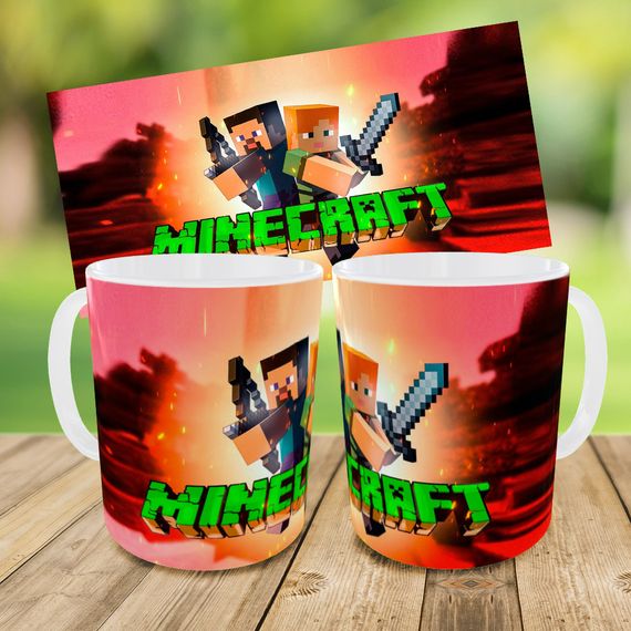 Набір: дитяча сумка-бананка+кружка Майнкрафт «Minecraft» 32х15см, бананка для хлопчика через плече на подарунок (00913) | Зображення 2