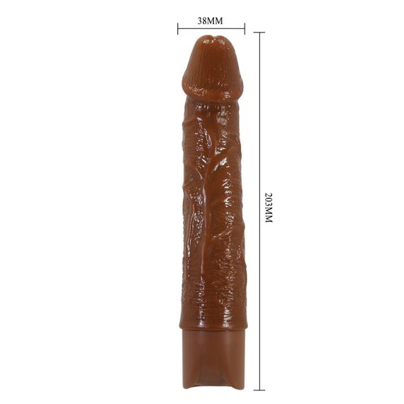 Реалістичний вібратор - Pretty Love Leander Realistic Vibrating Dildo Brown Sex Aura | Зображення 9