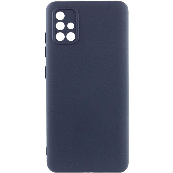 Чохол TPU GETMAN Liquid Silk Full Camera для Samsung Galaxy A51 Синій / Midnight Blue