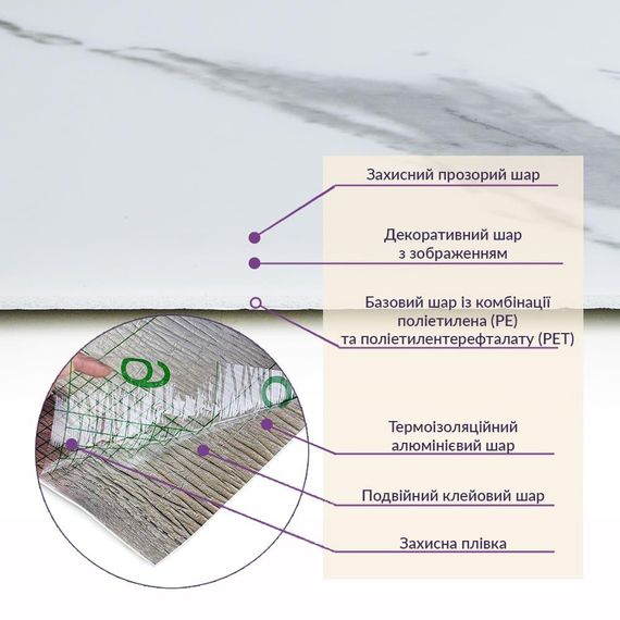 Самоклеюча стінова PET плитка у рулоні 600*3000*2mm SW-00001703 | Зображення 4